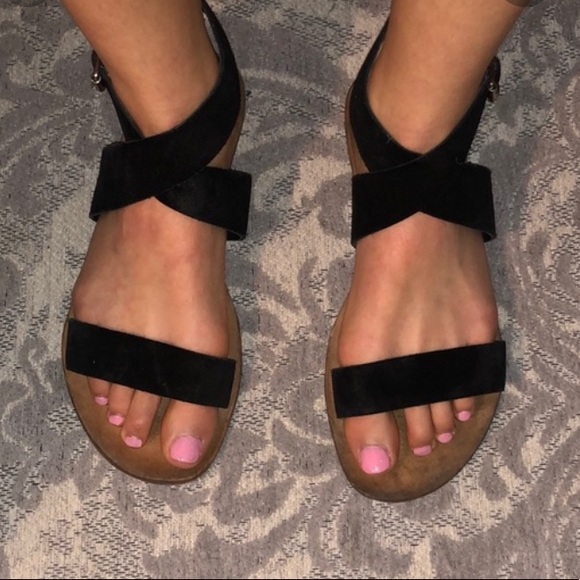 Urban Outfitters Shoes - 🟣4/$20 Urban Outfitters Ankle Strap Suede Sandals 8 Black